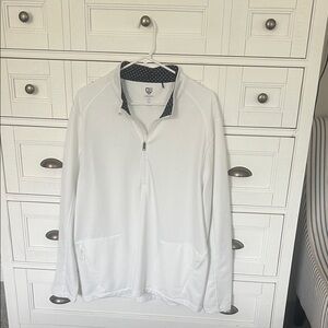 White Quarter-Zip Lightweight Jacket